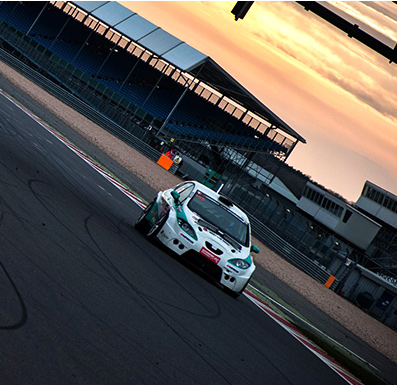 The MotorEasy car on the famous Siverstone circuit